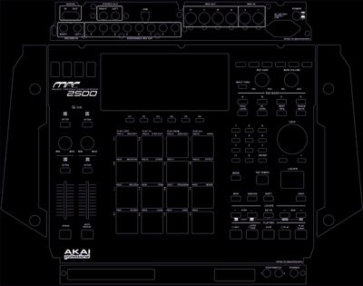 Skin for AKAI MPC 2500 - TOTAL BLACK style (DIGITAL files ONLY)