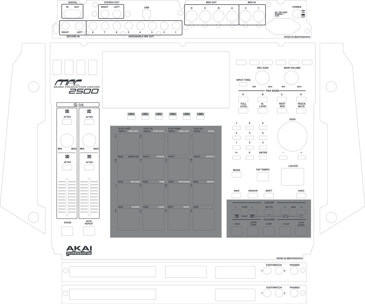 Skin for AKAI MPC 2500 - WHITE style (DIGITAL files ONLY)