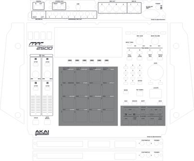 Skin for AKAI MPC 2500 - WHITE style (DIGITAL files ONLY)