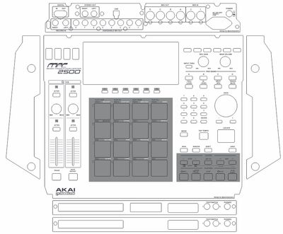 Skin for AKAI MPC 2500 - WHITE style (DIGITAL files ONLY)