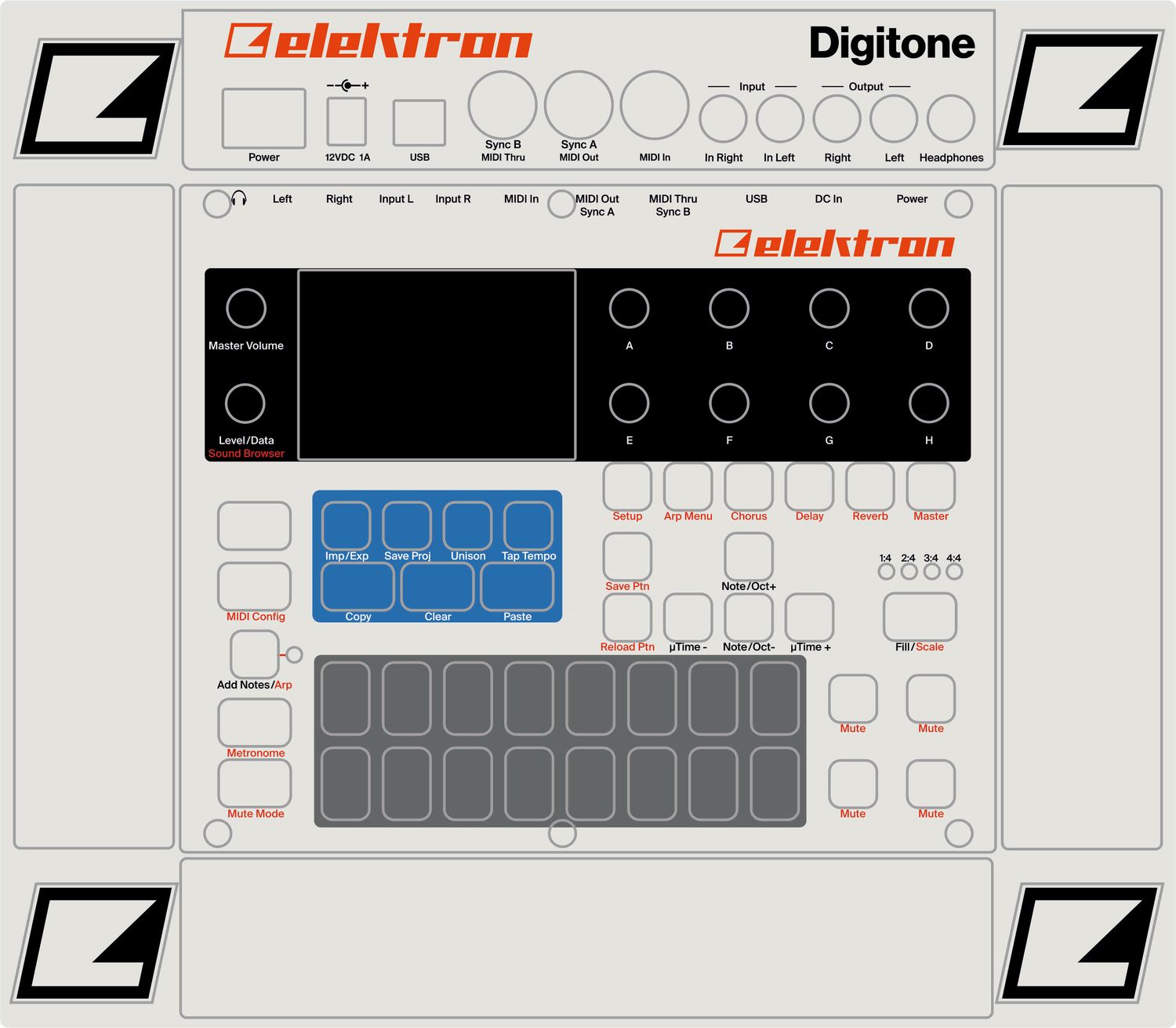 Skin for ELEKTRON DIGITONE - mpc retro style (DIGITAL files ONLY)