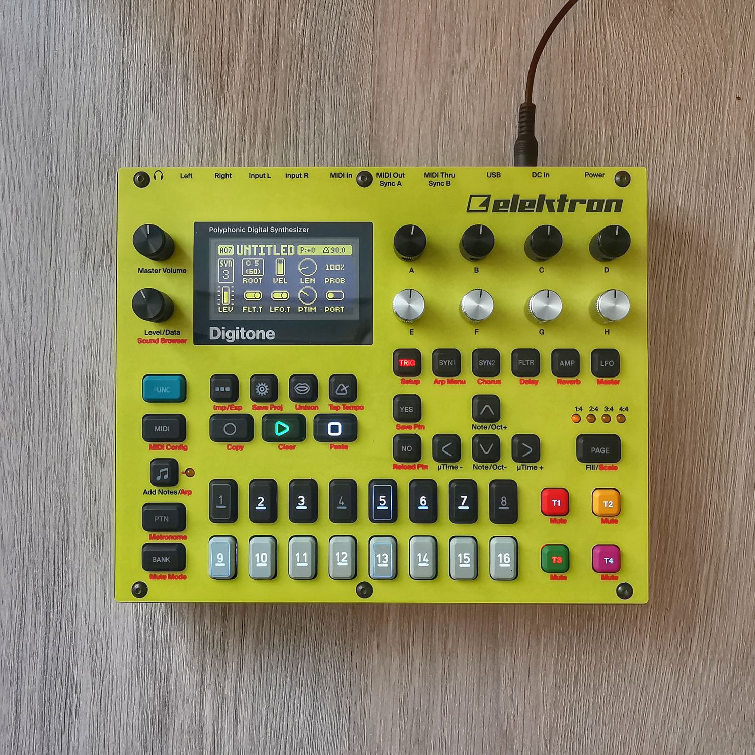 Skin for ELEKTRON DIGITONE - YELLOW style (DIGITAL files ONLY)