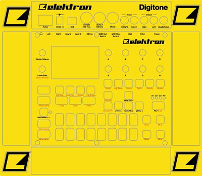 Skin for ELEKTRON DIGITONE - YELLOW style (DIGITAL files ONLY)