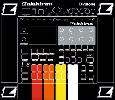 Skin for ELEKTRON DIGITONE - TR 808 style (DIGITAL files ONLY)