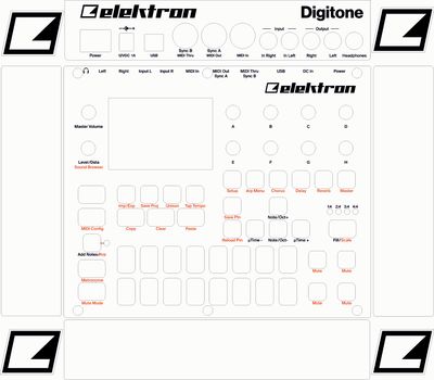 Skin for ELEKTRON DIGITONE - WHITE style (DIGITAL files ONLY)