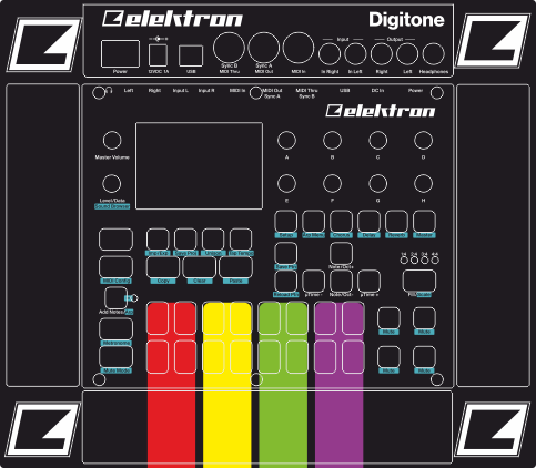 Skin for ELEKTRON DIGITONE - WATERFALL style (DIGITAL files ONLY)