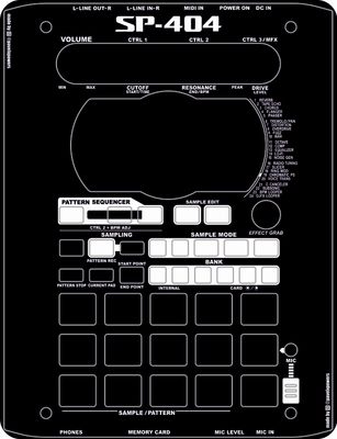 Skin for ROLAND SP-404 OG - BLACK style (DIGITAL files ONLY)