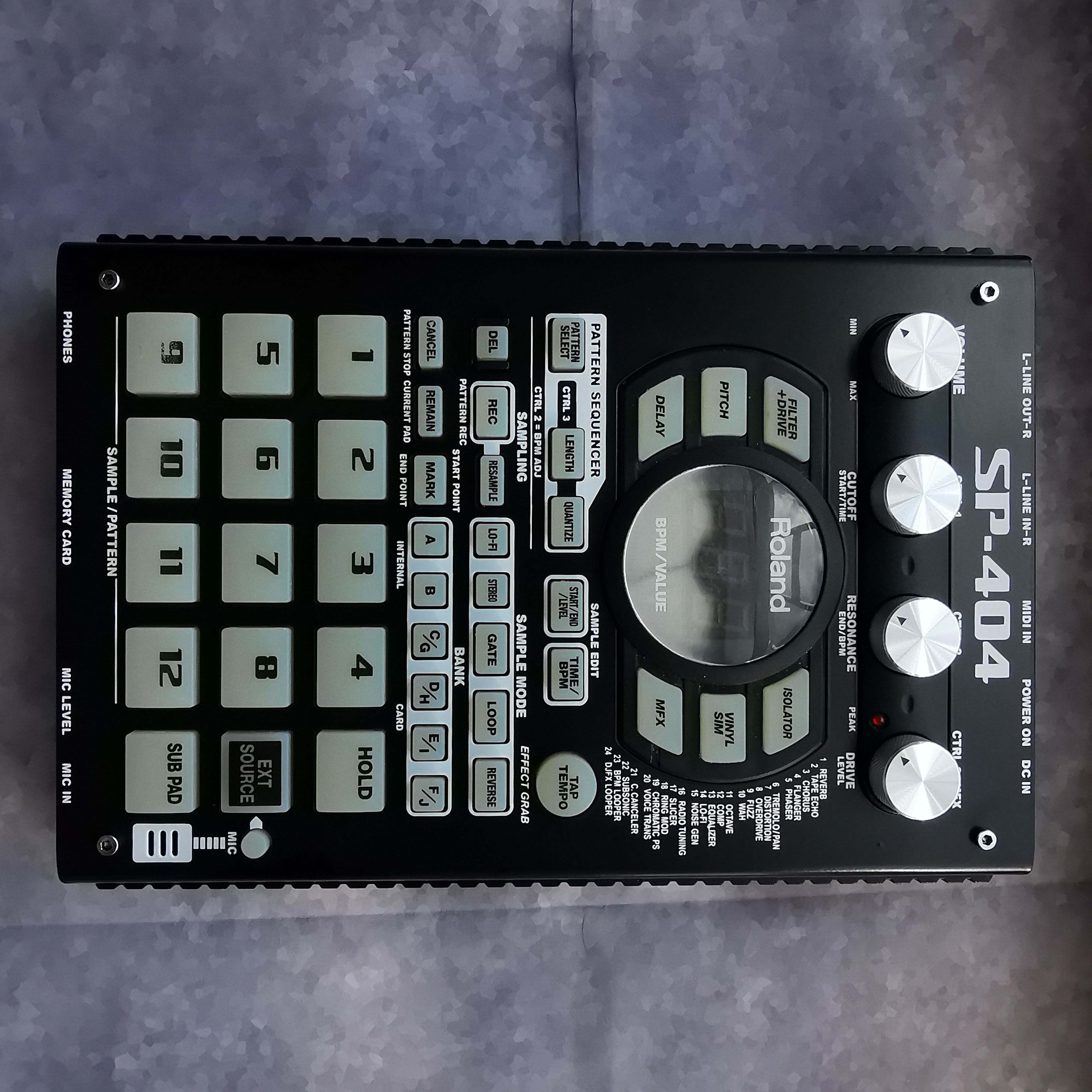 Skin for ROLAND SP-404 OG - BLACK style (DIGITAL files ONLY)