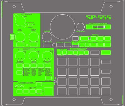 Skin for ROLAND SP555 - GREY&amp;GREEN style (DIGITAL files ONLY)