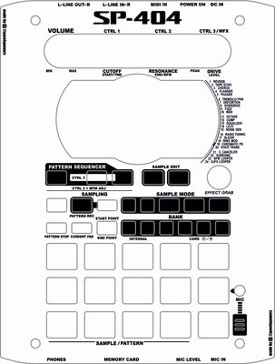 Skin for ROLAND SP-404 OG - WHITE style (DIGITAL files ONLY)
