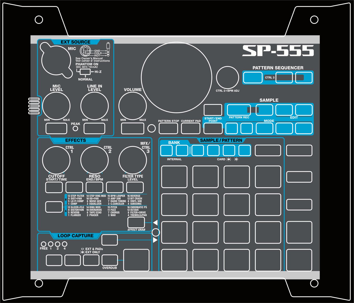 Skin for ROLAND SP555 - SP1200 style (DIGITAL files ONLY)