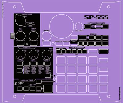 Skin for ROLAND SP555 - PURPLE style (DIGITAL files ONLY)