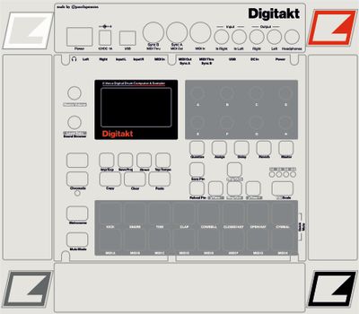 Skin for ELEKTRON DIGITAKT - MPC RETRO style (DIGITAL files ONLY)