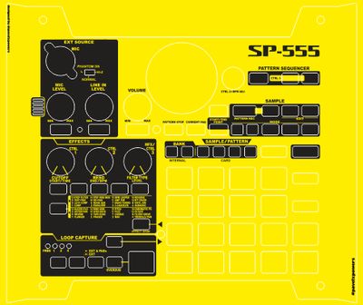 Skin for ROLAND SP555 - YELLOW style (DIGITAL files ONLY)