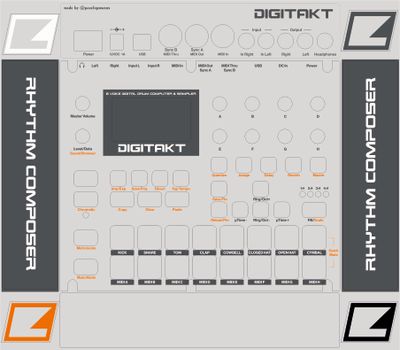 Skin for ELEKTRON DIGITAKT - TR909 style (DIGITAL files ONLY)