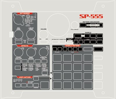 Skin for ROLAND SP555 - MPC RETRO style (DIGITAL files ONLY)