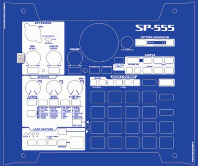 Skin for ROLAND SP555 - BLUE style (DIGITAL files ONLY)
