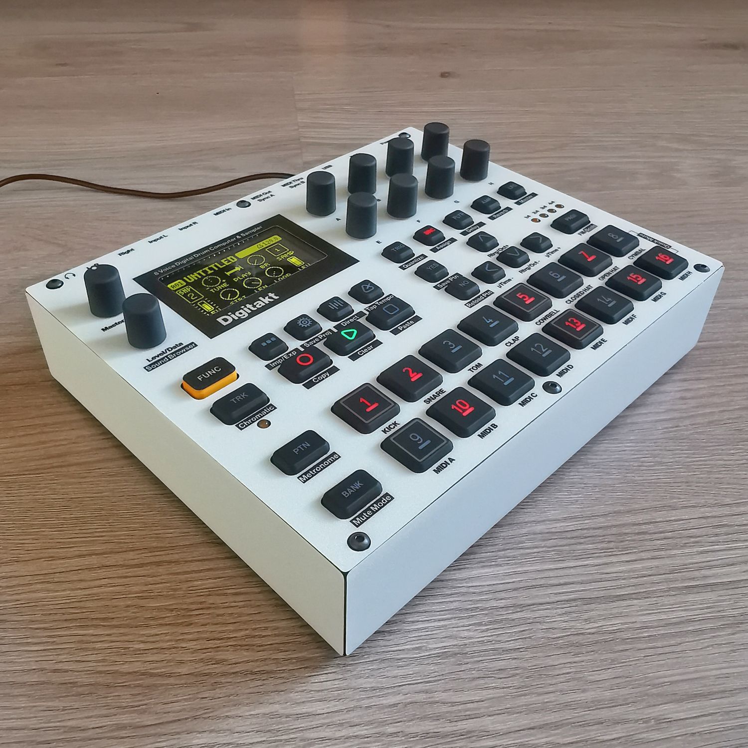 Skin for ELEKTRON DIGITAKT - WHITE style (DIGITAL files ONLY)