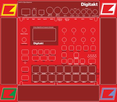 Skin for ELEKTRON DIGITAKT - RED style (DIGITAL files ONLY)