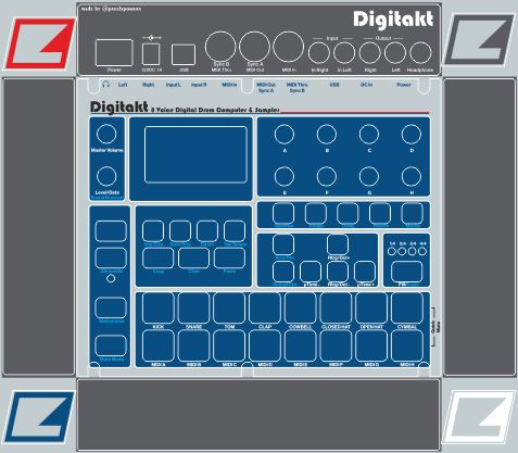 Skin for ELEKTRON DIGITAKT - SP-12 style (DIGITAL files ONLY)