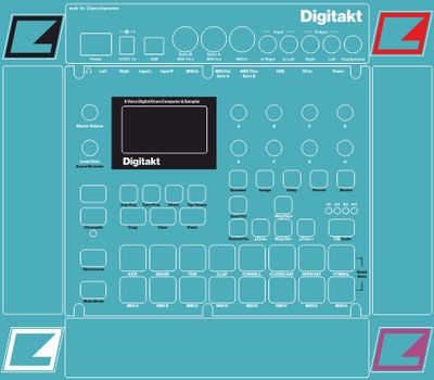 Skin for ELEKTRON DIGITAKT - TIRQ style (DIGITAL files ONLY)