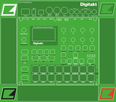 Skin for ELEKTRON DIGITAKT - GREEN style (DIGITAL files ONLY)