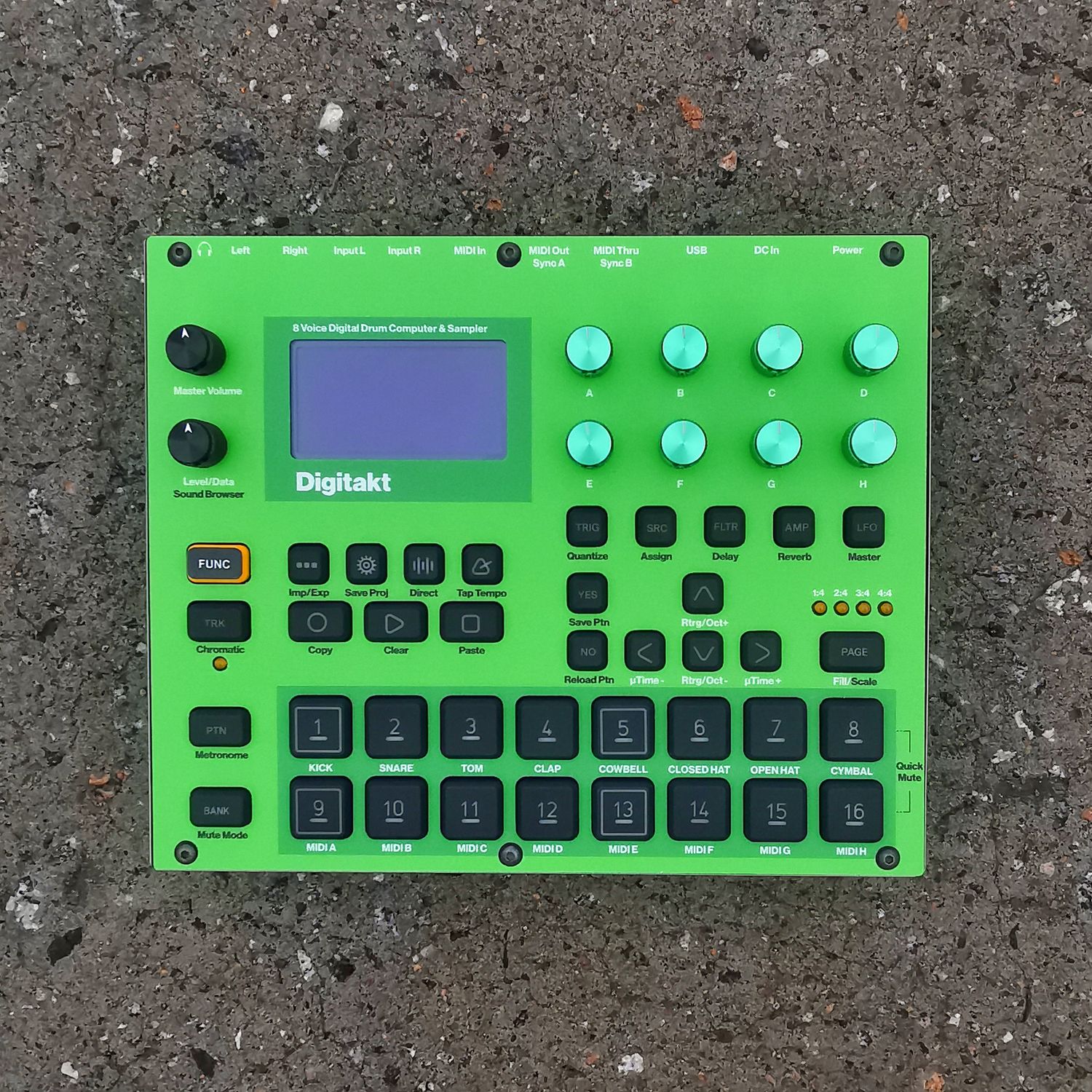 Skin for ELEKTRON DIGITAKT - GREEN style (DIGITAL files ONLY)