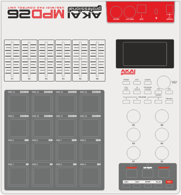 Skin for AKAI MPD 26 - MPC 2000 RETRO style (DIGITAL files ONLY)