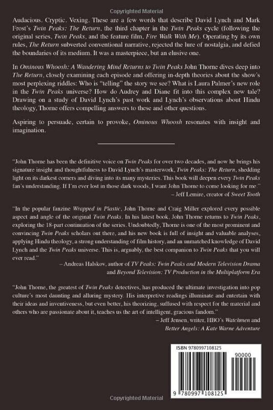 SIGNED Ominous Whoosh: A Wandering Mind Returns to Twin Peaks by John Thorne (Hardcover, NEW)