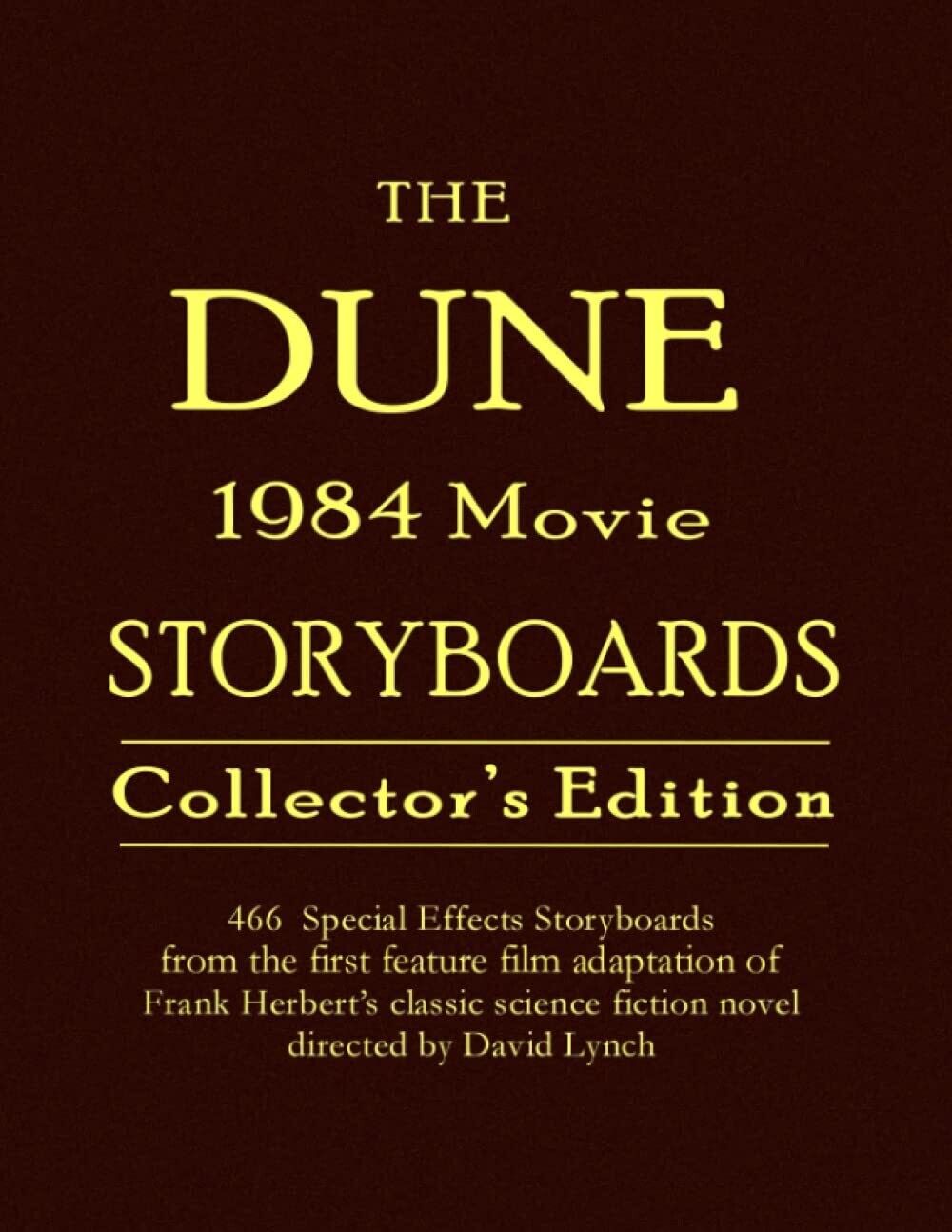 The DUNE 1984 Movie Storyboards Collector's Edition (Paperback, NEW)