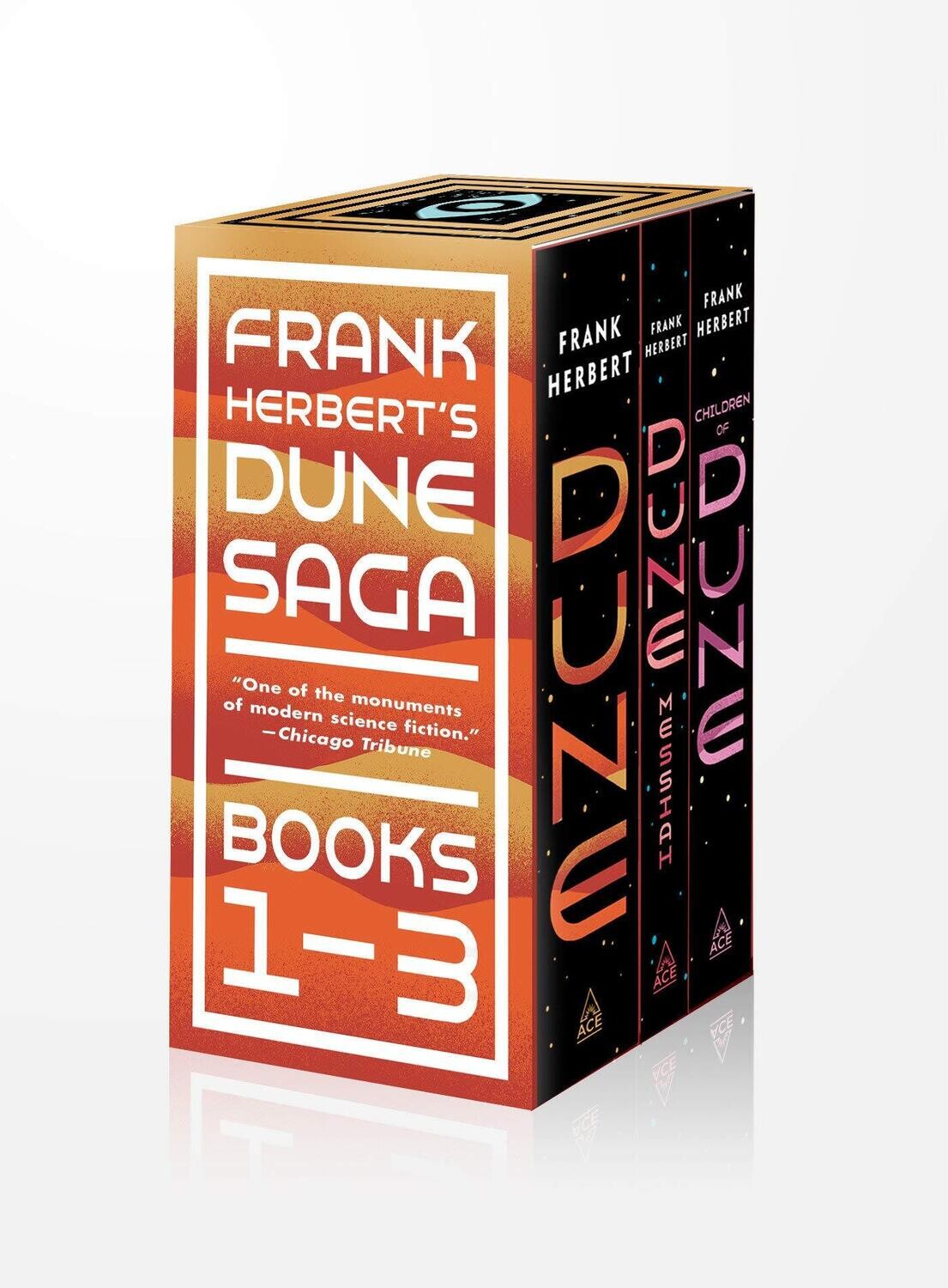 Frank Herbert's Dune Saga 3-Book Boxed Set: Dune, Dune Messiah, and Children of Dune (Paperback, NEW)