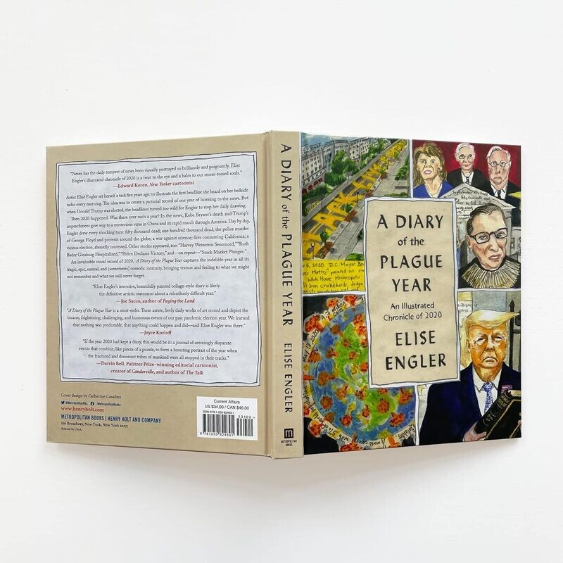 A Diary of the Plague Year: An Illustrated Chronicle of 2020 (Hardcover, NEW)