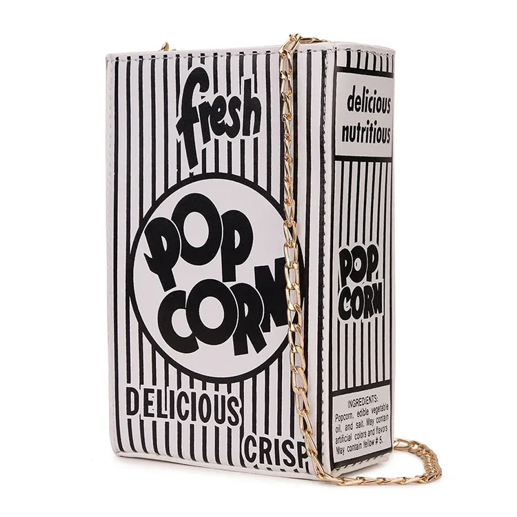 Popcorn Box Style Bag (BLACK &amp; WHITE)