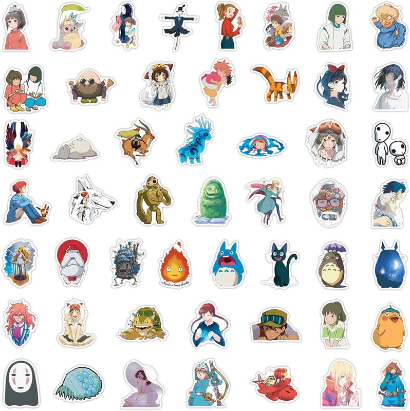 100PCS Cartoon Anime Miyazaki Hayao and Studio Ghibli Anime Vinyl Movie Stickers (Stickers, NEW)