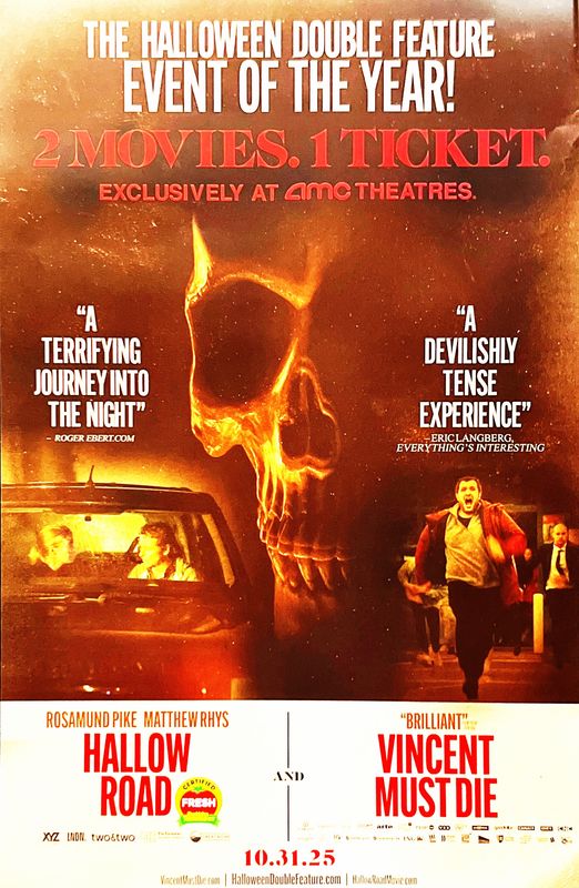 Hallow Road + Vincent Must Die Halloween Double Feature (Poster, NEW) Hallow Road + Vincent Must Die Halloween Double Feature (Poster, NEW)