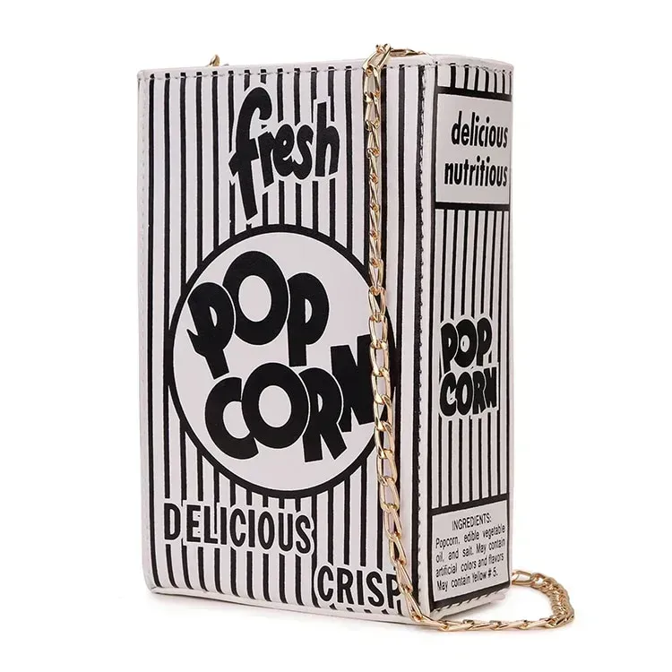 Popcorn Box Style Bag (BLACK & WHITE) Popcorn Box Style Bag (BLACK & WHITE)