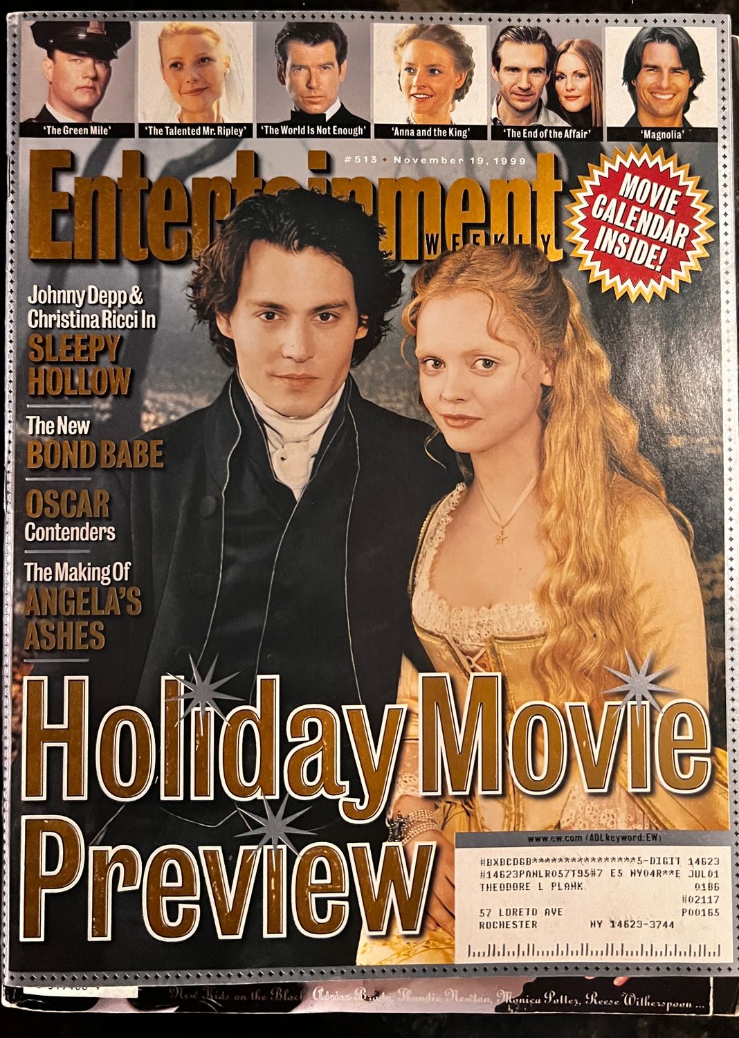 Entertainment Weekly Holiday Movie Preview November 19, 1999 (Magazine, USED)