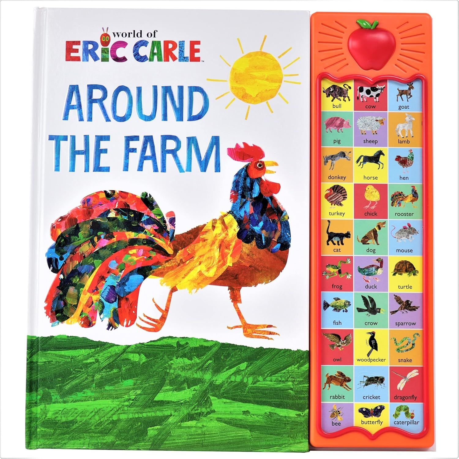 World of Eric Carle, Around the Farm 30-Button Animal Sound Book (Hardcover, NEW)