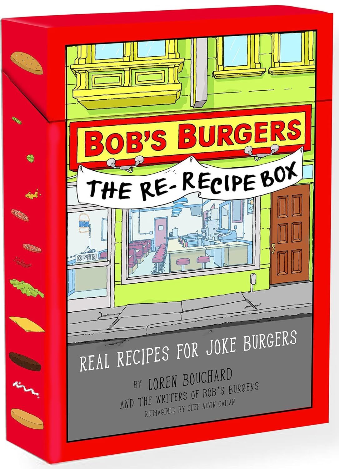 Bob's Burgers (TM) The Re-Recipe Box: Real Recipes for Joke Burgers by Loren Bouchard and Alvin Cailan (Box Set, NEW)