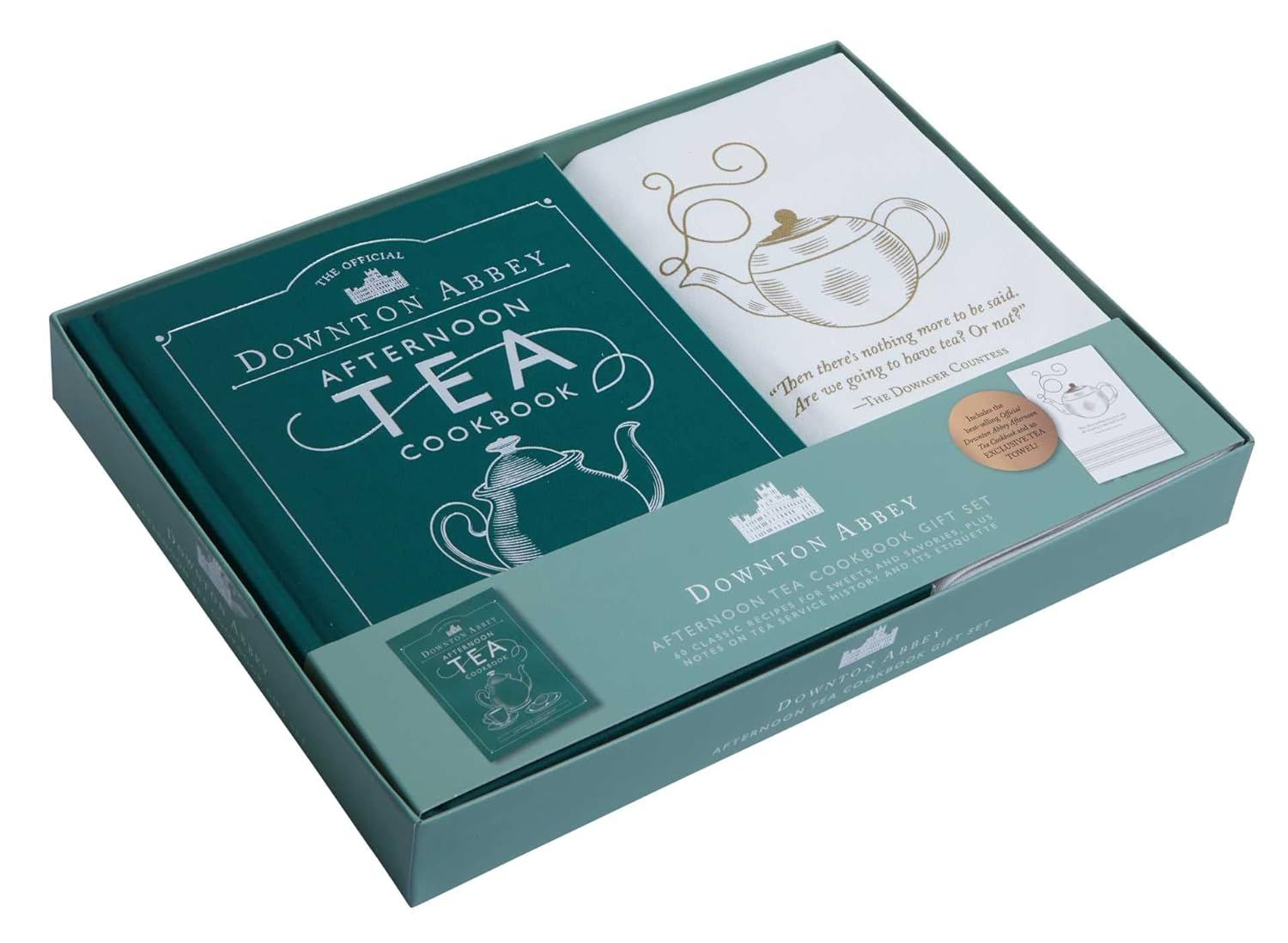 The Official Downton Abbey Afternoon Tea Cookbook Gift Set [book + tea towel] (Downton Abbey Cookery) (Novelty Book Set, NEW)