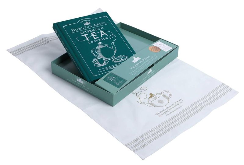 The Official Downton Abbey Afternoon Tea Cookbook Gift Set [book + tea towel] (Downton Abbey Cookery) (Novelty Book Set, NEW)