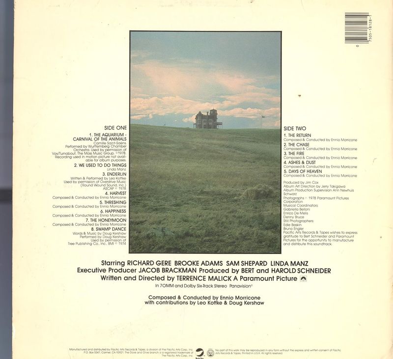 Days of Heaven by Ennio Morricone, Leo Kottke, Doug Kershaw (Vinyl, USED)