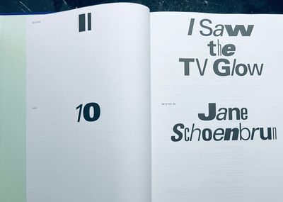 A24 Limited Edition I Saw the TV Glow Screenplay Book by Jane