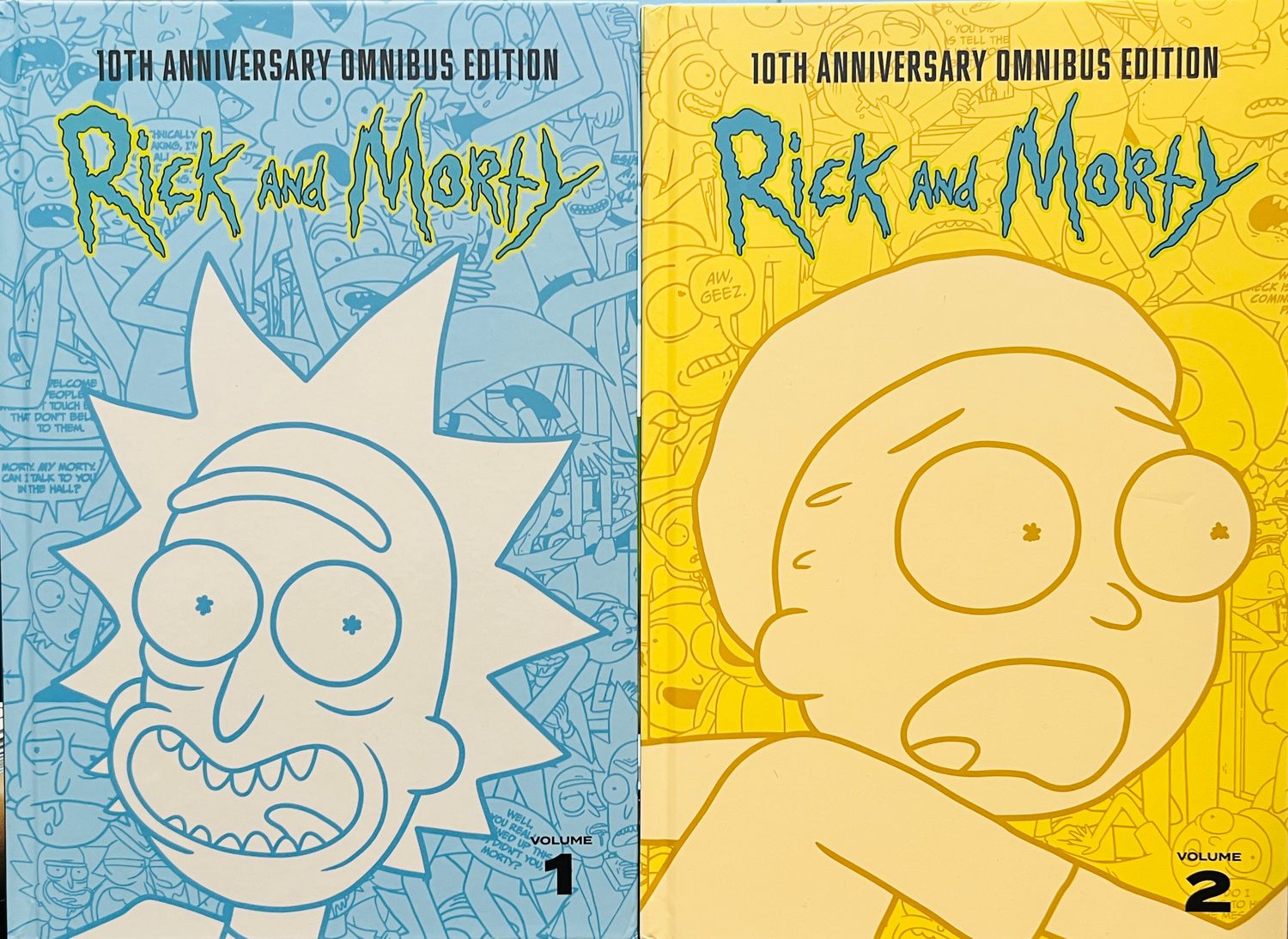 Rick and Morty 10th Anniversary Omnibus Vols 1 &amp; 2 Set (Hardcover, NEW)