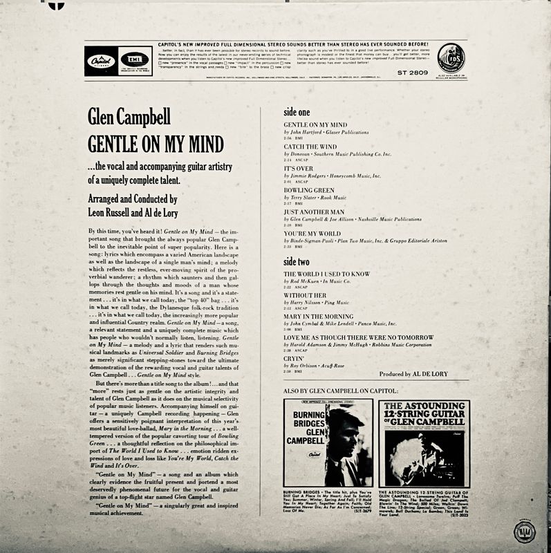 Gentle On My Mind by Glen Campbell (Vinyl, USED)