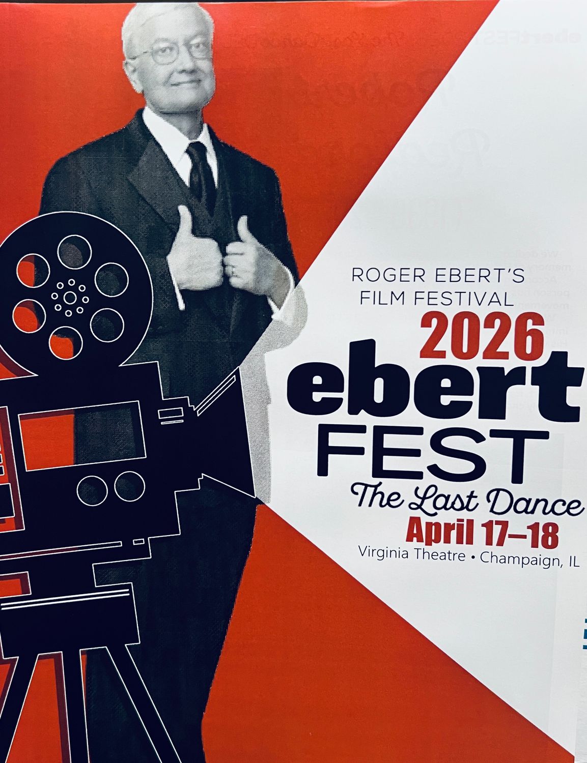 EbertFest 2026 (Final Festival) Guide (Program Booklet, NEW)