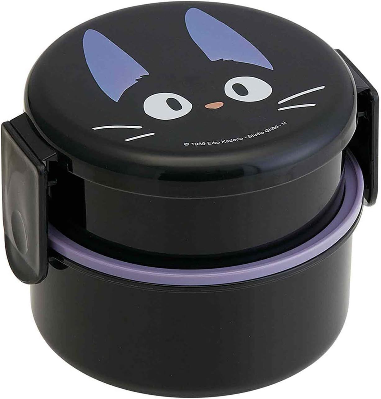Skater Kiki's Delivery Service Studio Ghibli 2 Tier Round Bento Lunch Box with Fork 17oz (Bento, NEW)