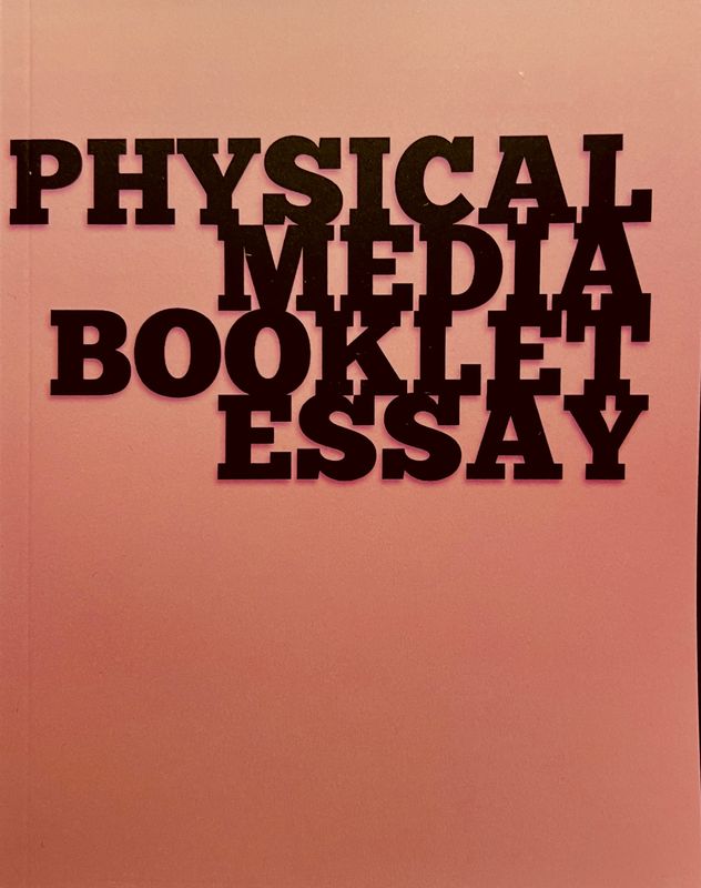 SIGNED Physical Media Booklet Essay (Paperback, NEW)