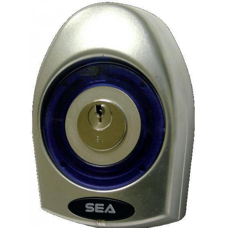 Pulsante a chiave a parete in metallo  per cancello automatico Sea  a  2 contatti