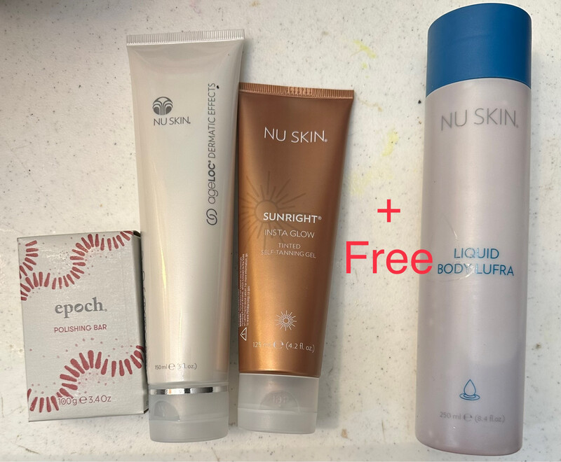 Sexy leg trio (Exfoliate-Firm-Tan) + Free Body Lufra